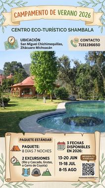 Alberca e instalaciones Shambala